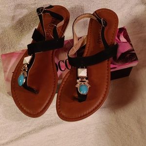 NIB Loco Loco women's black sandals  size 9